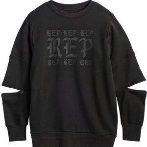 Taylor Swift Reputation Black Zip Sleeve Crewneck